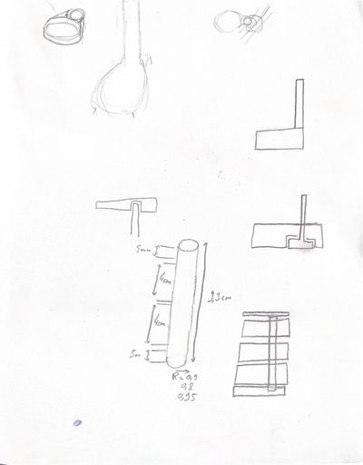 Croquis d'exploration de forme pour la boîte à bijoux